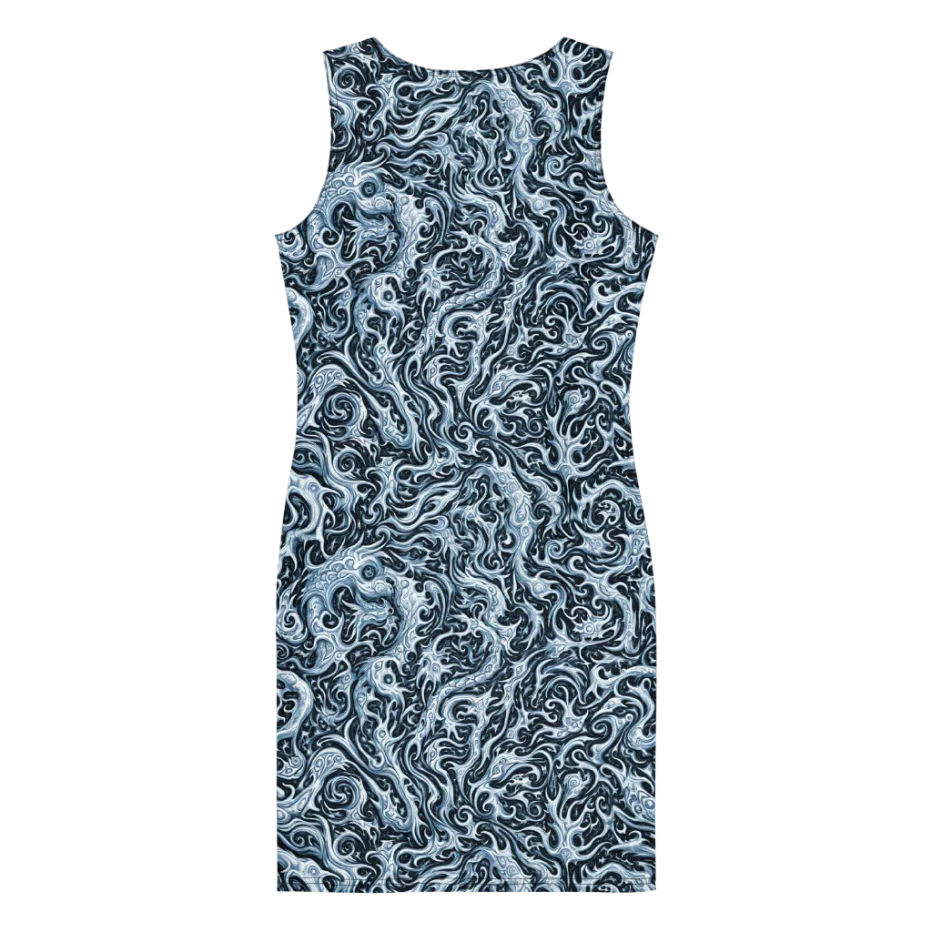 Midnight Arabesque on Bodycon Dress — Back