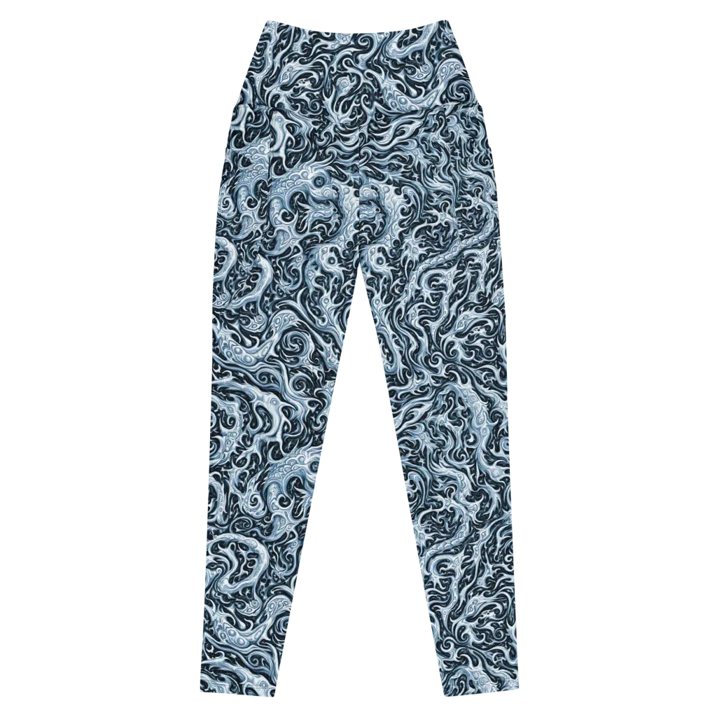Midnight Arabesque on Leggings with Pockets — Front