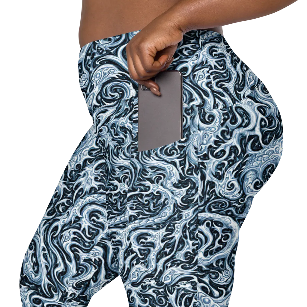 Midnight Arabesque on Leggings with Pockets — Product details 2