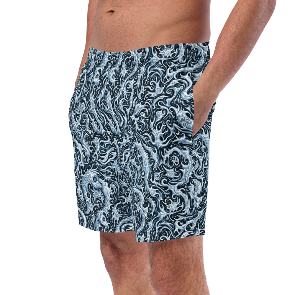 Midnight Arabesque on Swim Trunks — Left Front