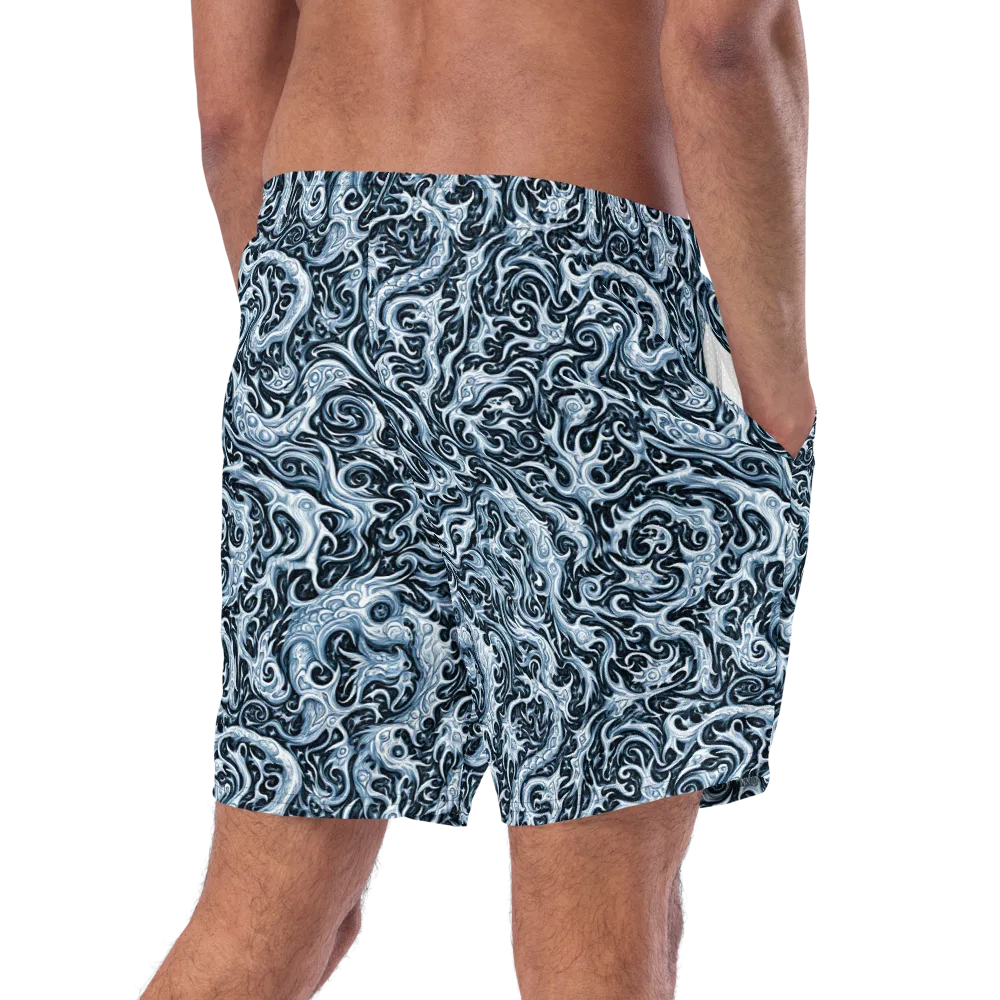 Midnight Arabesque on Swim Trunks — Right Back