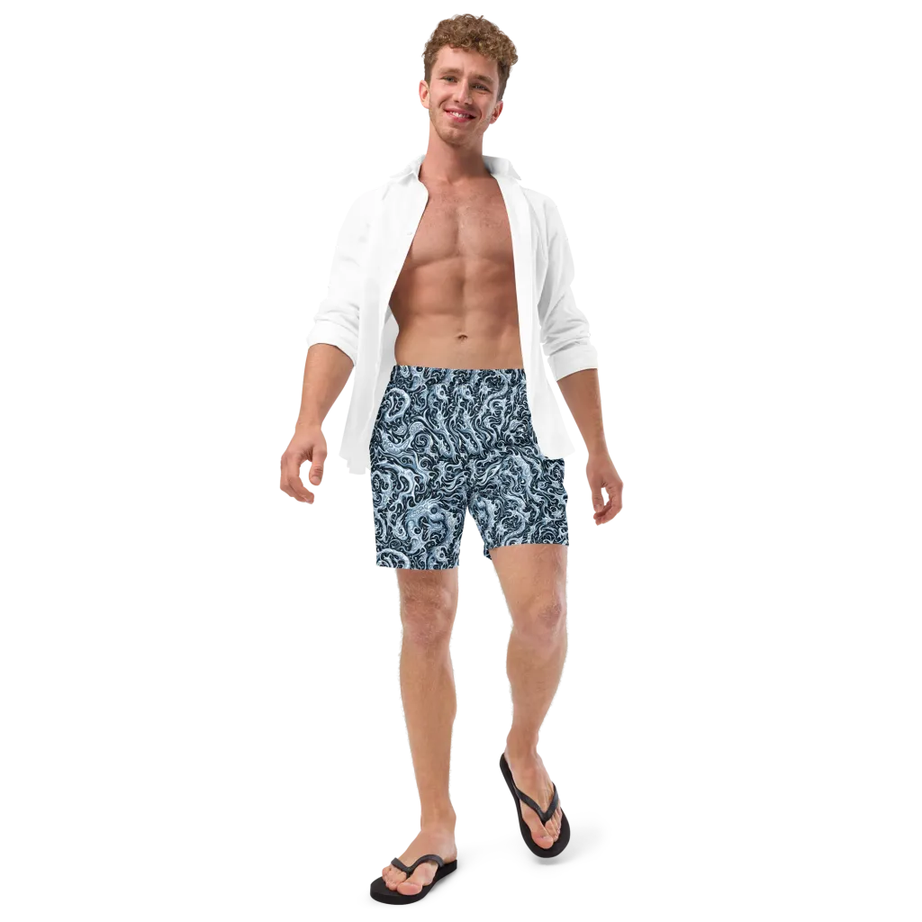 Midnight Arabesque on Swim Trunks — Front