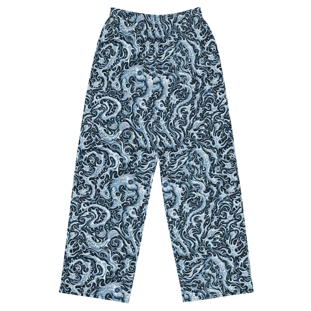 Midnight Arabesque on Wide-Leg Pants — Front
