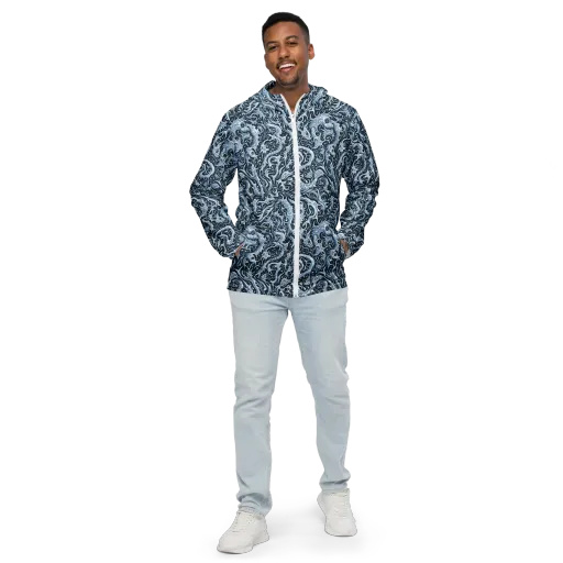 Midnight Arabesque on a Men's Windbreaker