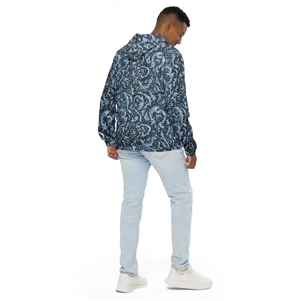 Midnight Arabesque on Men's Windbreaker — Back