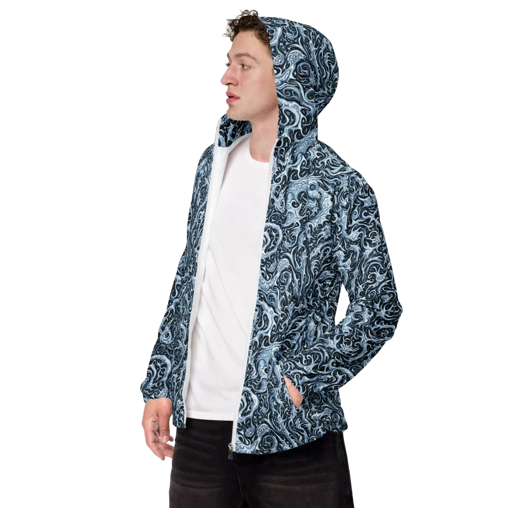 Midnight Arabesque on Men's Windbreaker — Left Front