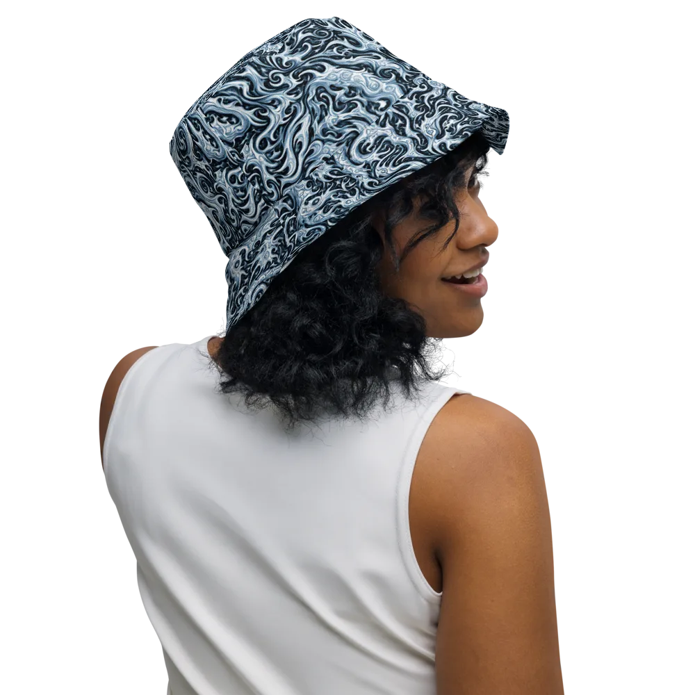 Midnight Arabesque on Reversible Bucket Hat — Right Outside