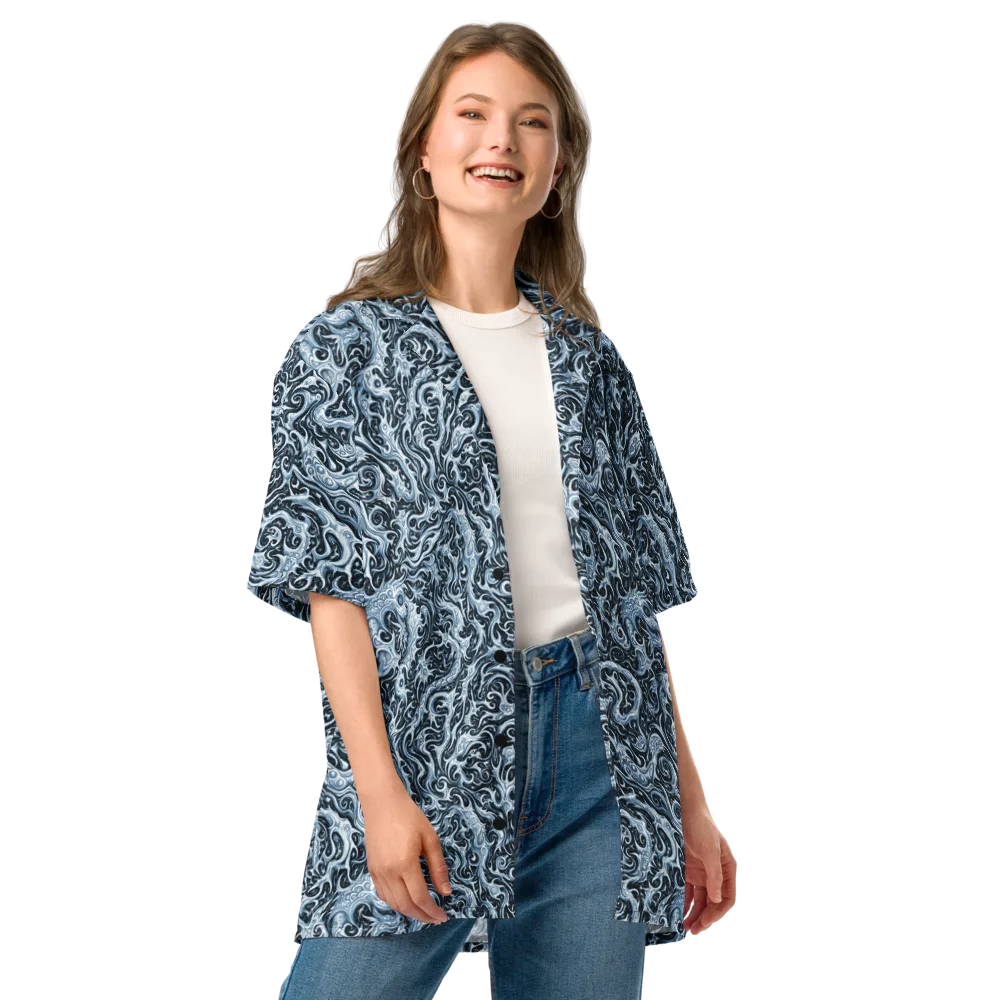 Midnight Arabesque on Button Shirt — Front