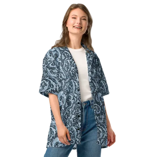 Midnight Arabesque on a Button Shirt