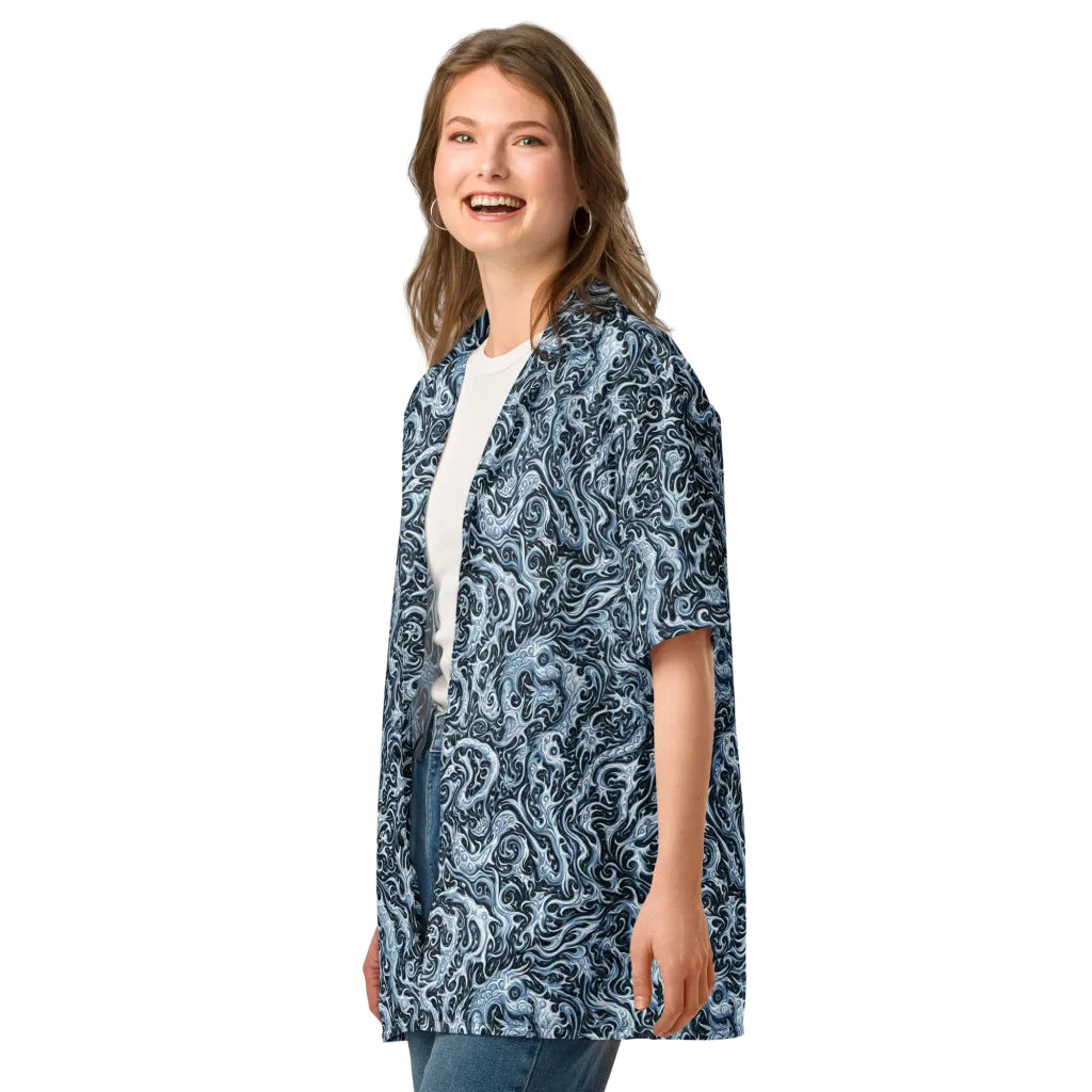 Midnight Arabesque on Button Shirt — Left Front