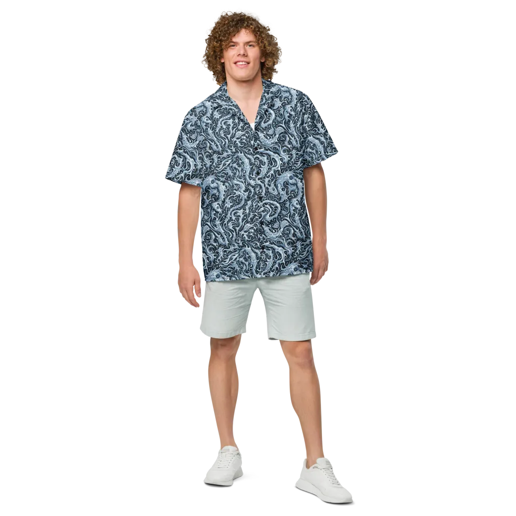 Midnight Arabesque on Button Shirt — Front