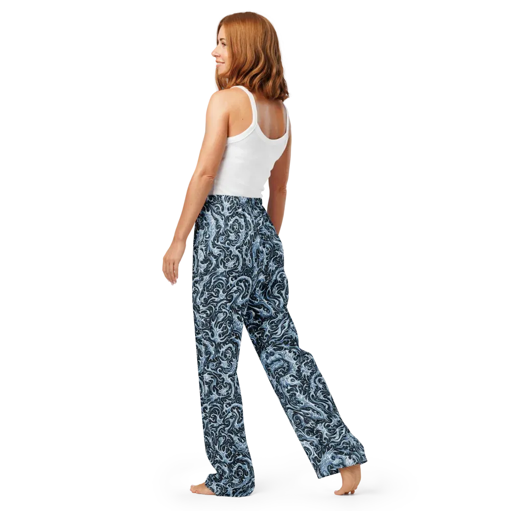 Midnight Arabesque on Women's Pajama Pants — Back