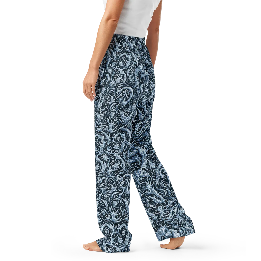 Midnight Arabesque on Women's Pajama Pants — Left