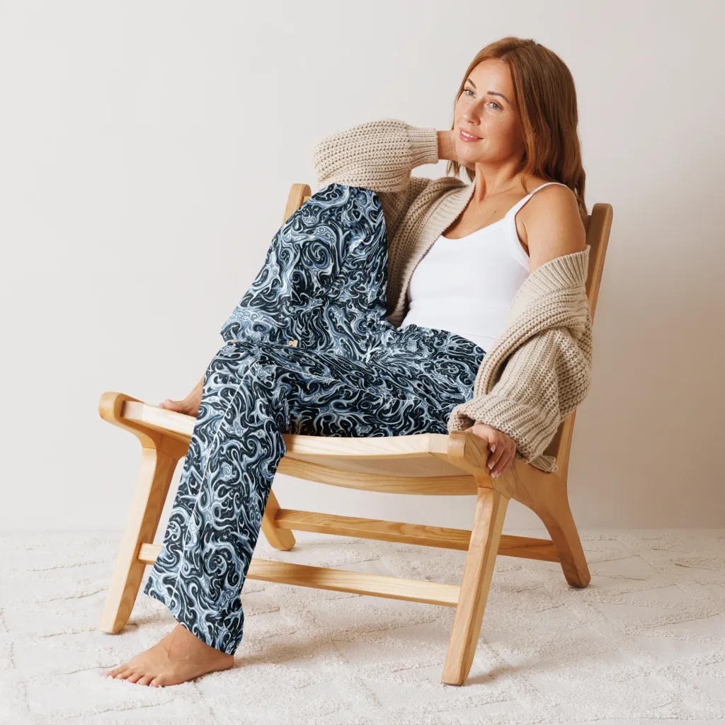 Midnight Arabesque on Women's Pajama Pants — Front
