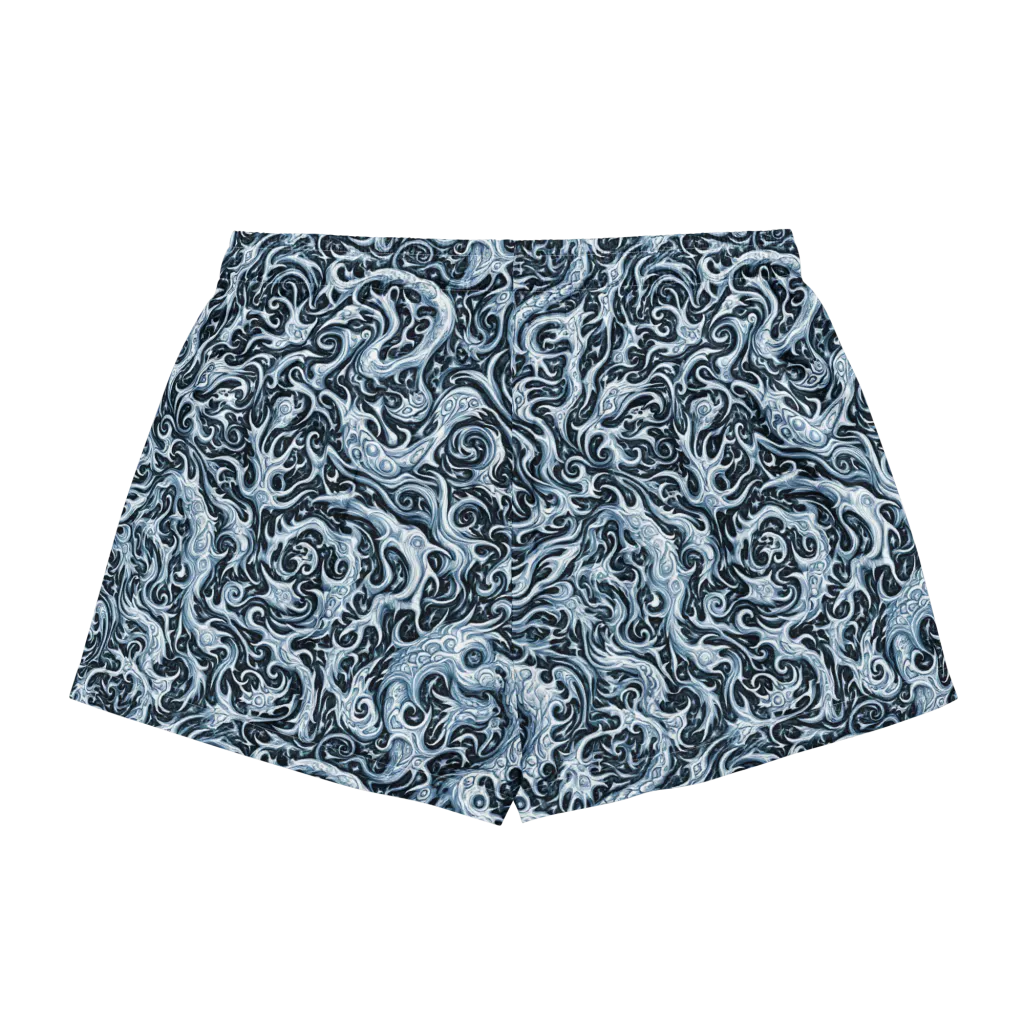 Midnight Arabesque on Women's Pajama Shorts — Back