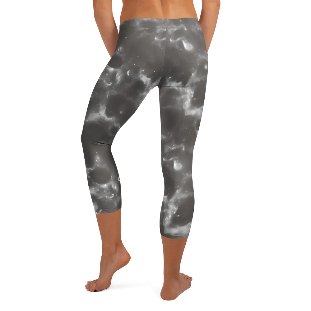 Moonlit Vapor on Capri Leggings — Back