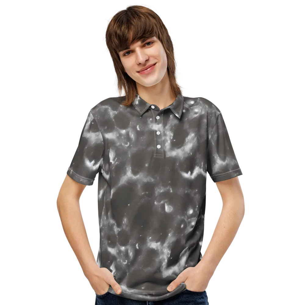 Moonlit Vapor on Men's Slim Fit Polo Shirt — Front