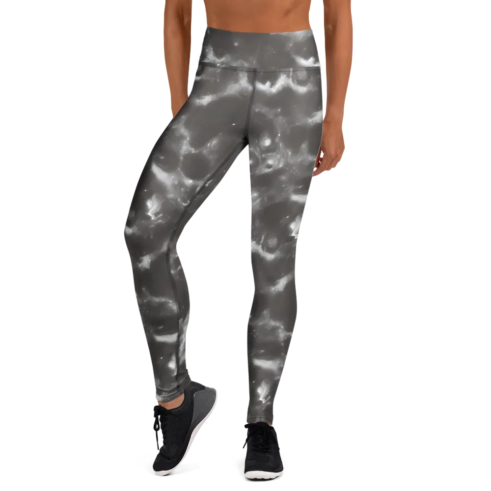 Moonlit Vapor on Yoga Leggings — Front
