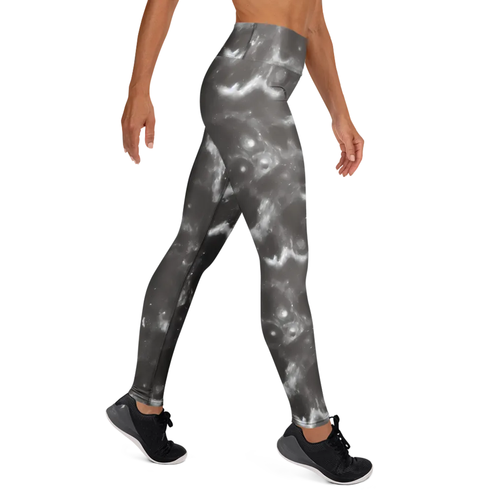 Moonlit Vapor on Yoga Leggings — Right