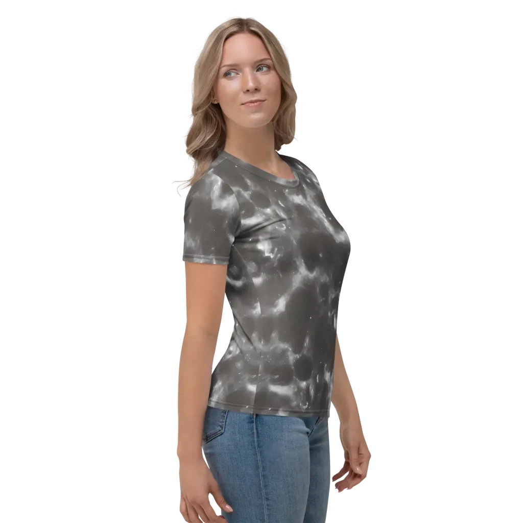 Moonlit Vapor on Women's Crew Neck T-Shirt — Right