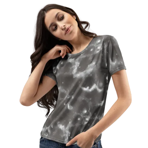 Moonlit Vapor on a Women's Crew Neck T-Shirt
