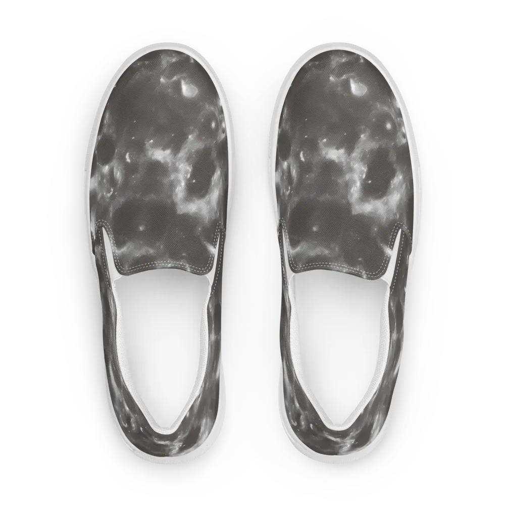 Moonlit Vapor on Men's Slip-On Canvas Shoes — Front