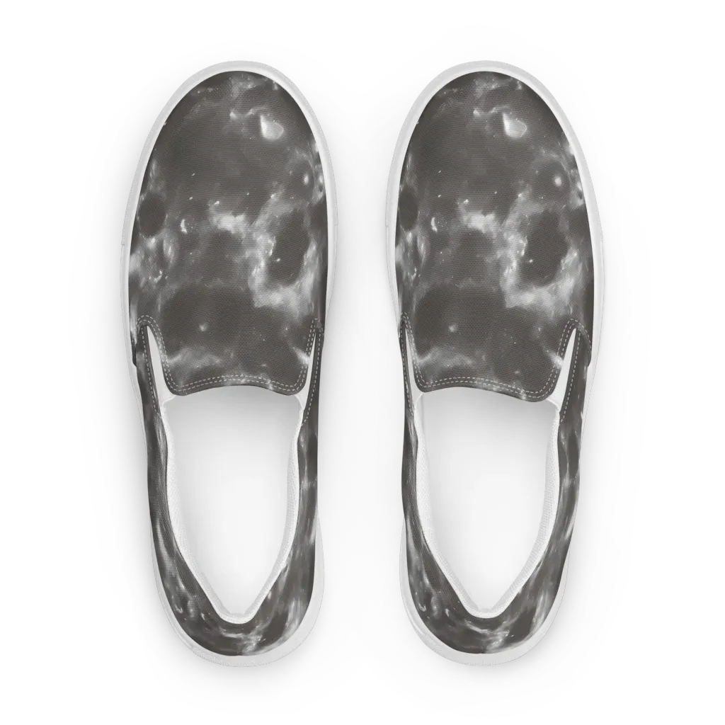 Moonlit Vapor on Women's Slip-On Canvas Shoes — Front