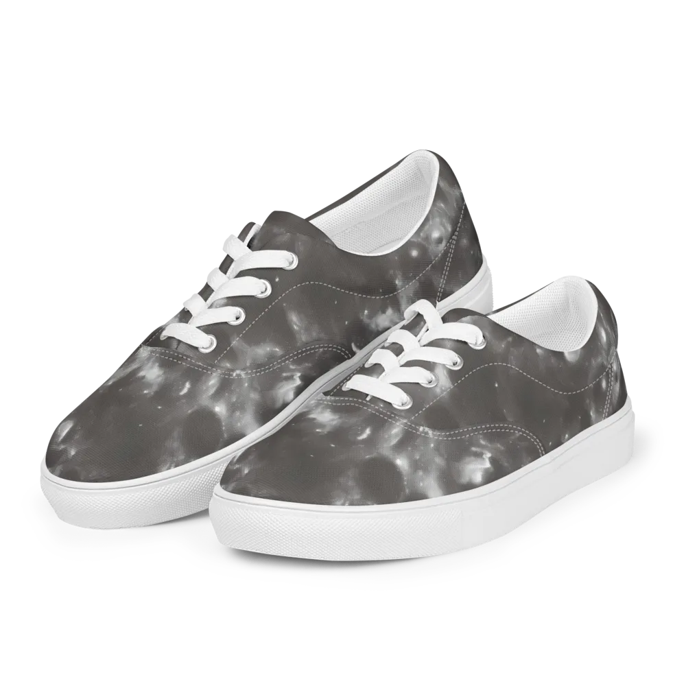 Moonlit Vapor on Men's Lace-Up Canvas Shoes — Left Front