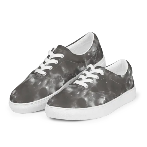 Moonlit Vapor on a Men's Lace-Up Canvas Shoes