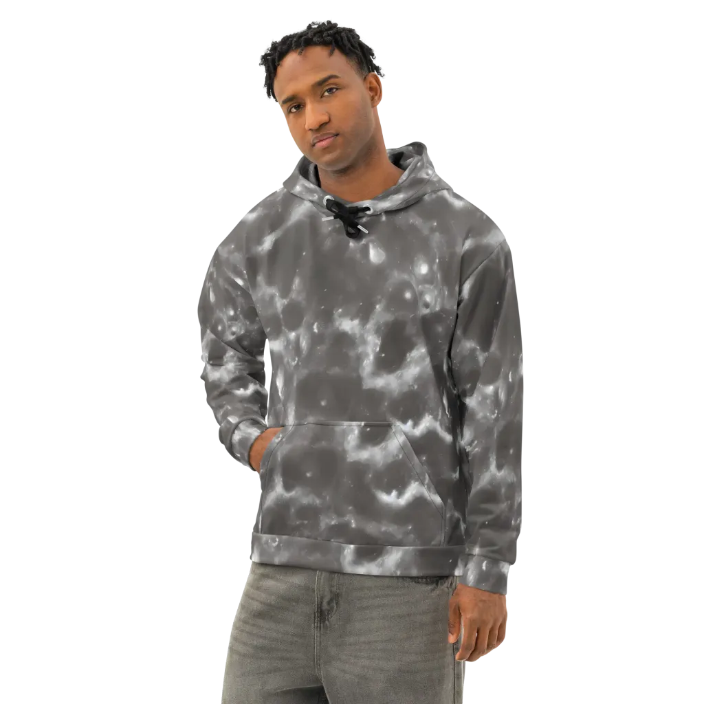 Moonlit Vapor on Cotton Hoodie — Left Front