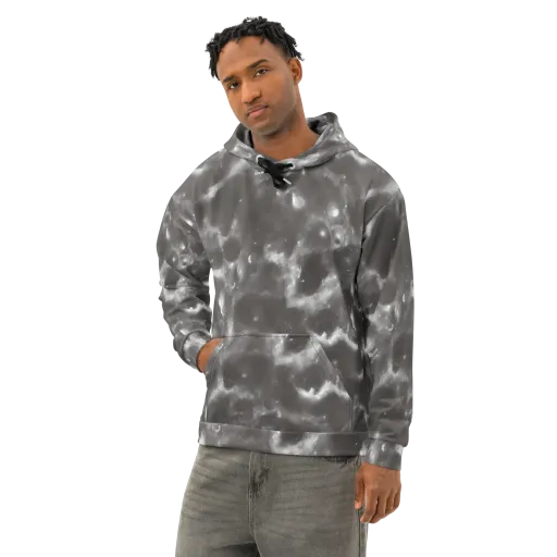 Moonlit Vapor on a Cotton Hoodie