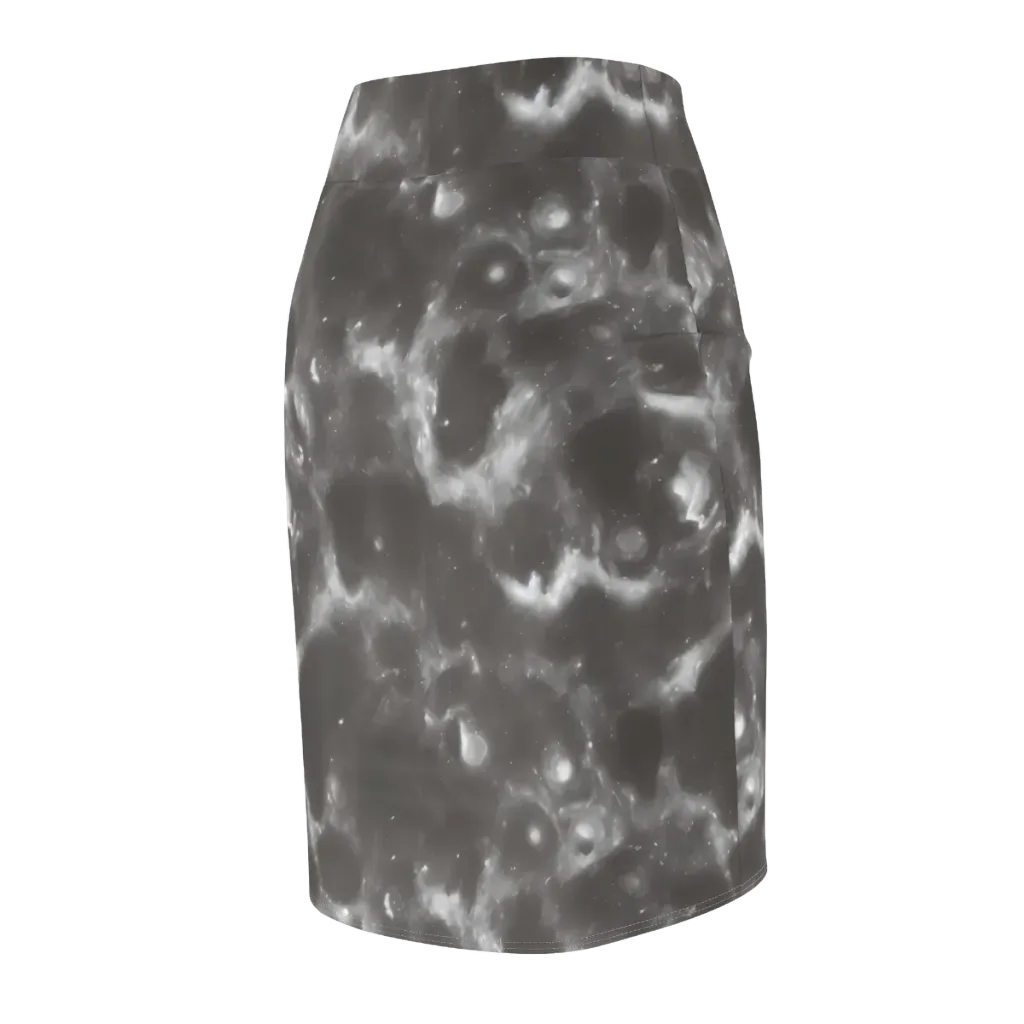 Moonlit Vapor on Pencil Skirt — Back Side