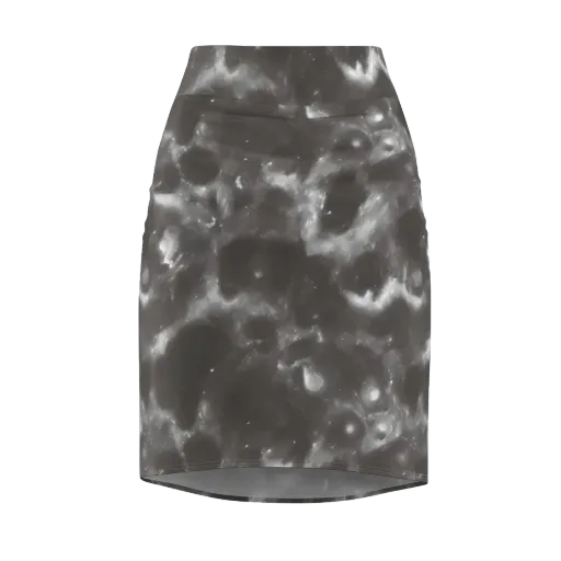 Moonlit Vapor on a Pencil Skirt