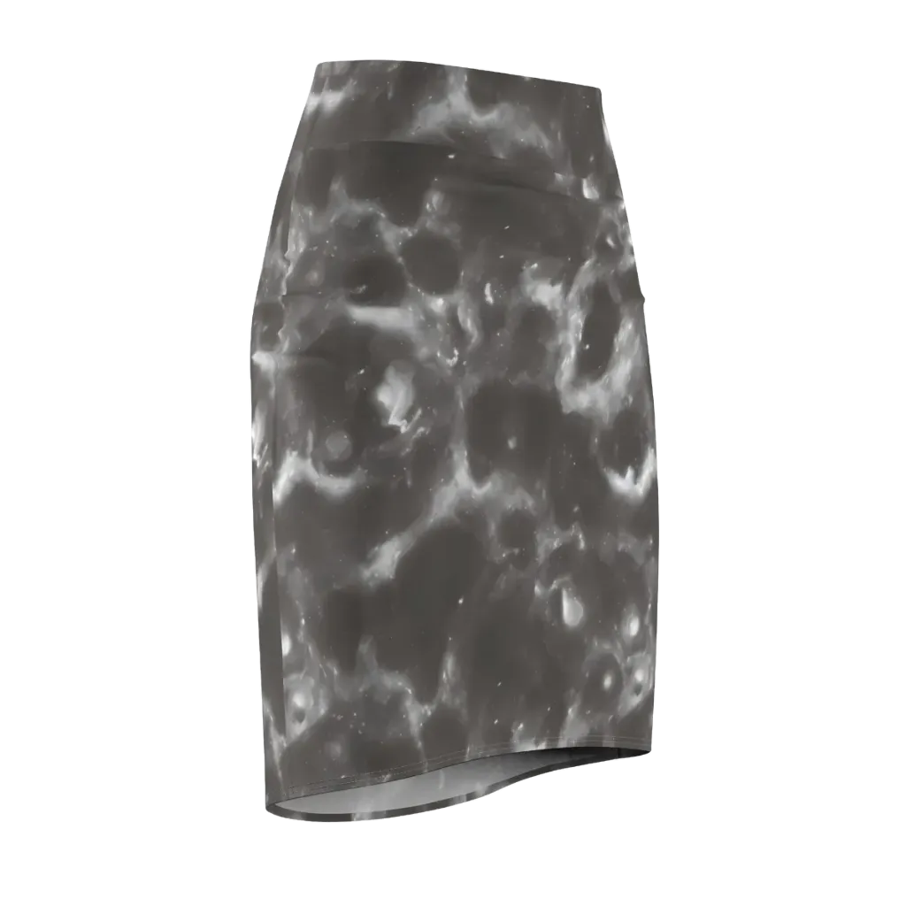 Moonlit Vapor on Pencil Skirt — Front Side