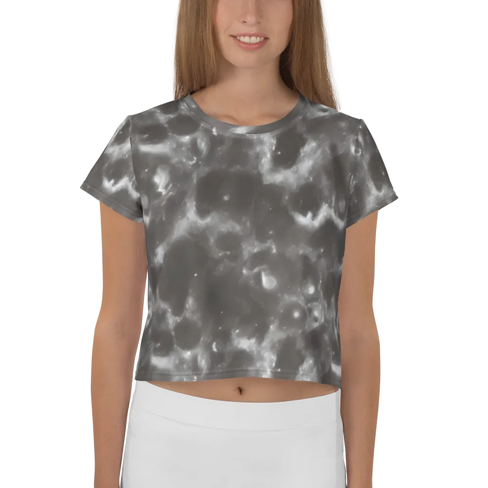 Moonlit Vapor on Crop Tee — Front