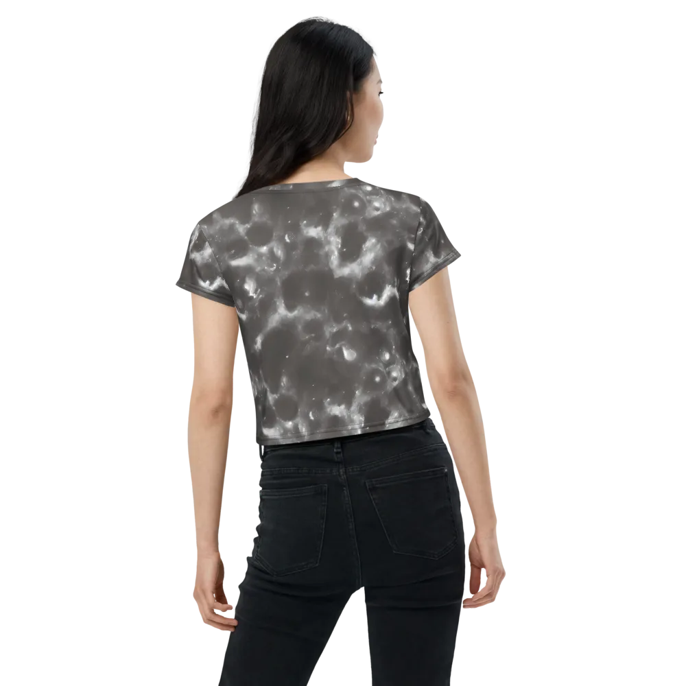 Moonlit Vapor on Crop Tee — Back