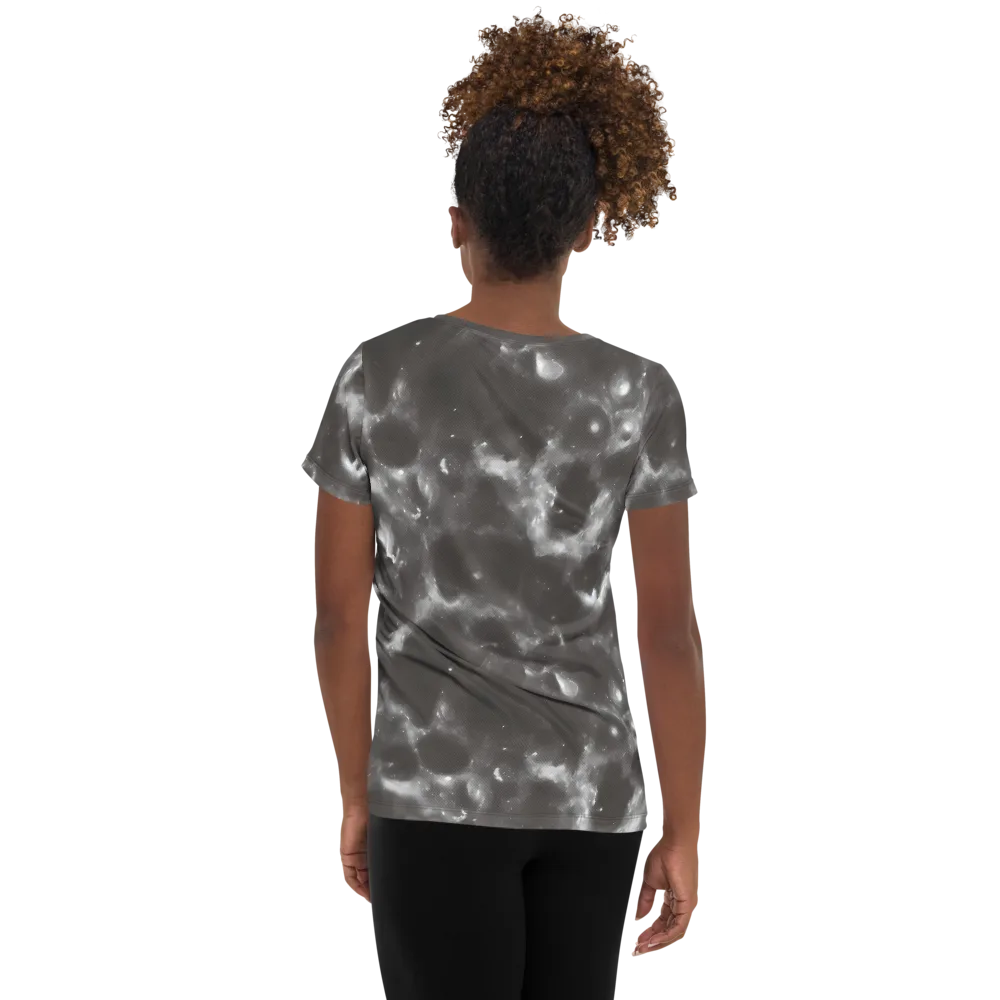 Moonlit Vapor on Women's Athletic T-Shirt — Back