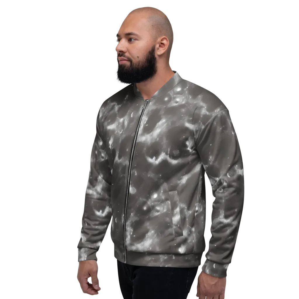 Moonlit Vapor on Bomber Jacket — Left