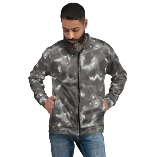 Moonlit Vapor on a Bomber Jacket
