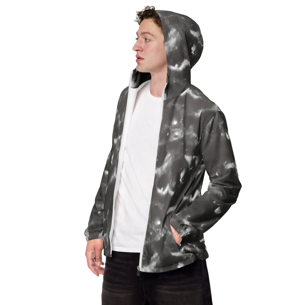 Moonlit Vapor on Men's Windbreaker — Left Front