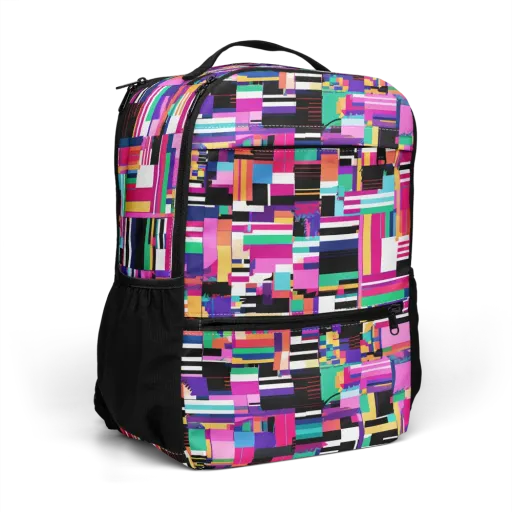 Neon Cityscape on a Utility Backpack