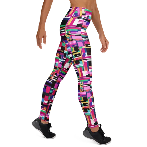 Neon Cityscape on a Yoga Leggings