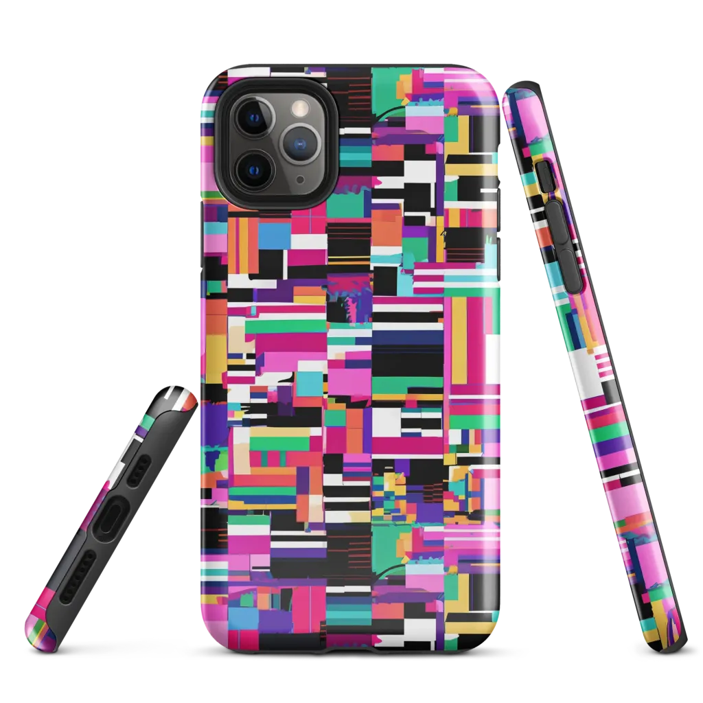 Neon Cityscape on Tough Case for iPhone® — Front
