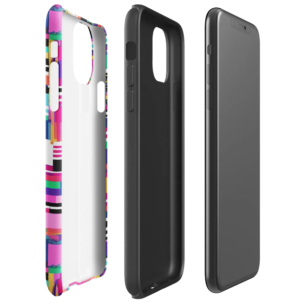 Neon Cityscape on Tough Case for iPhone® — Right