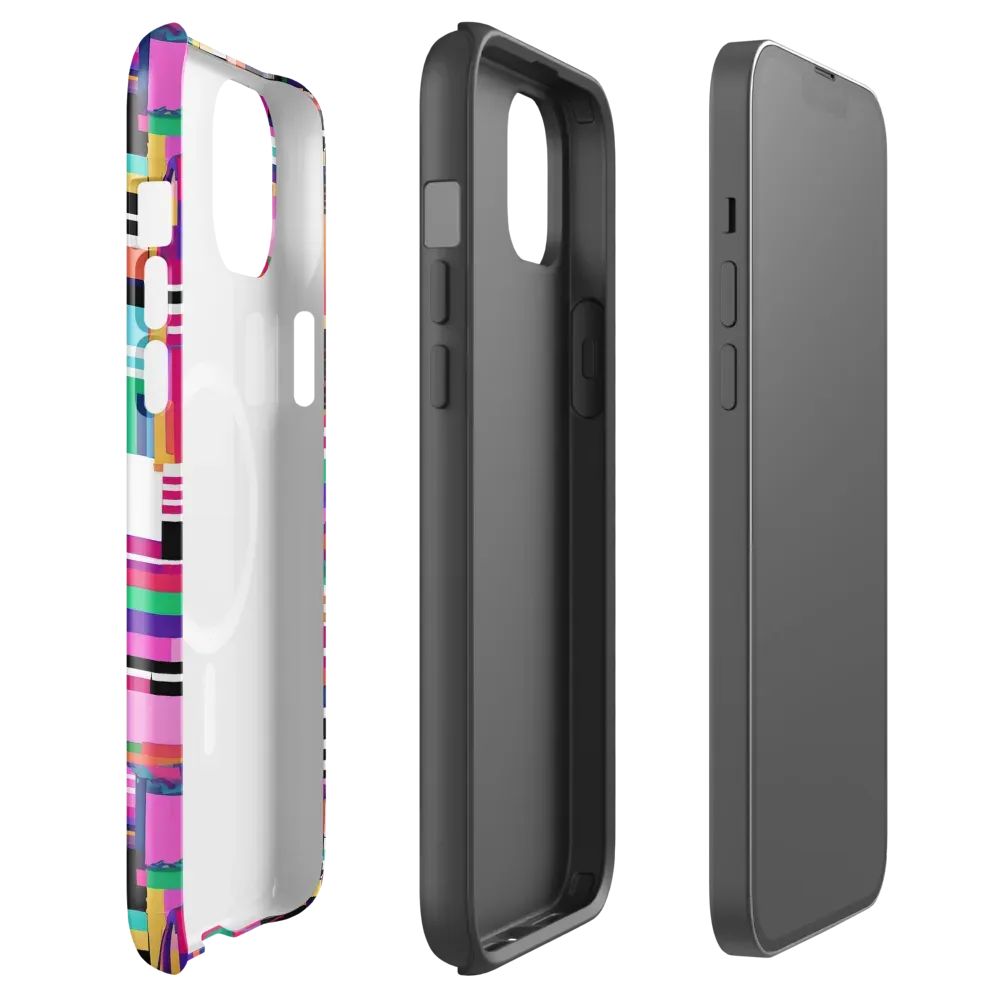Neon Cityscape on MagSafe Tough Case for iPhone® — Front