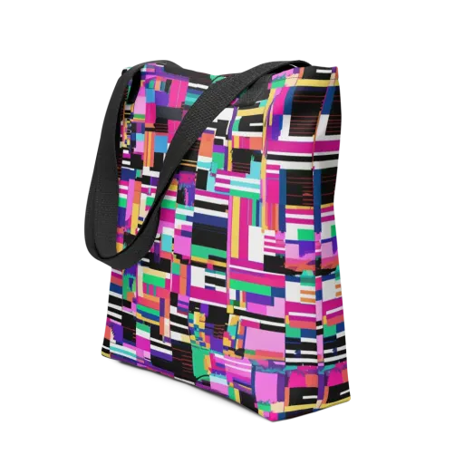 Neon Cityscape on a Tote Bag