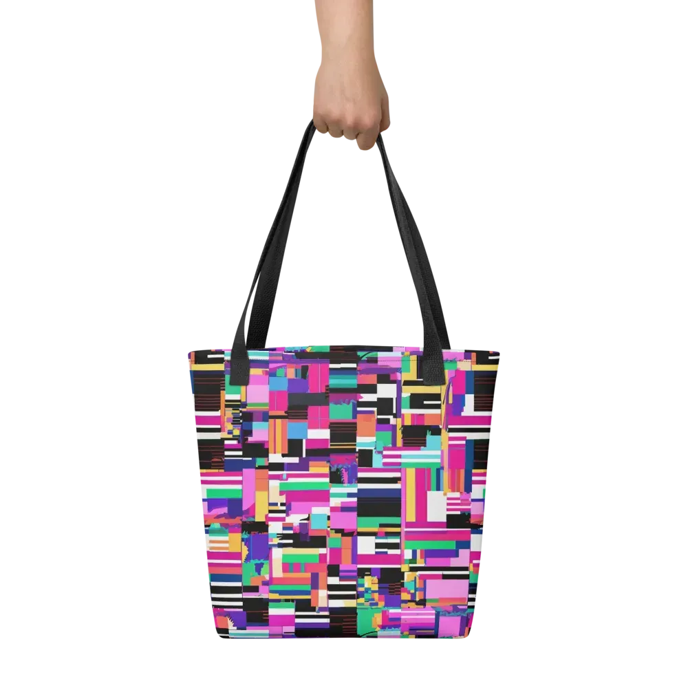 Neon Cityscape on Tote Bag — Front