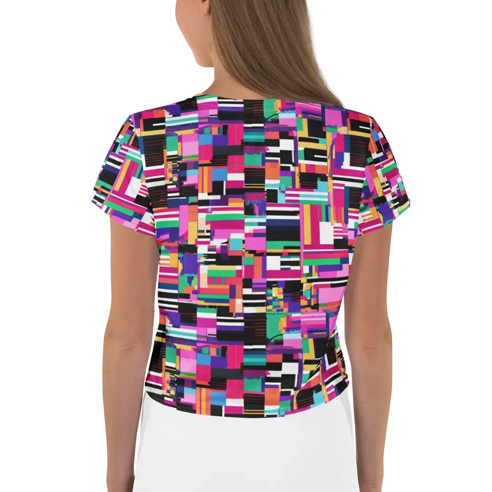 Neon Cityscape on Crop Tee — Back