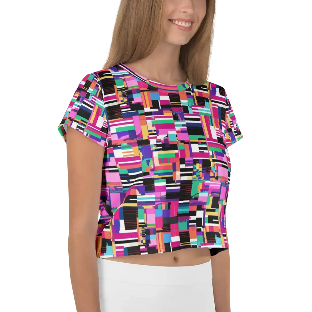 Neon Cityscape on Crop Tee — Right