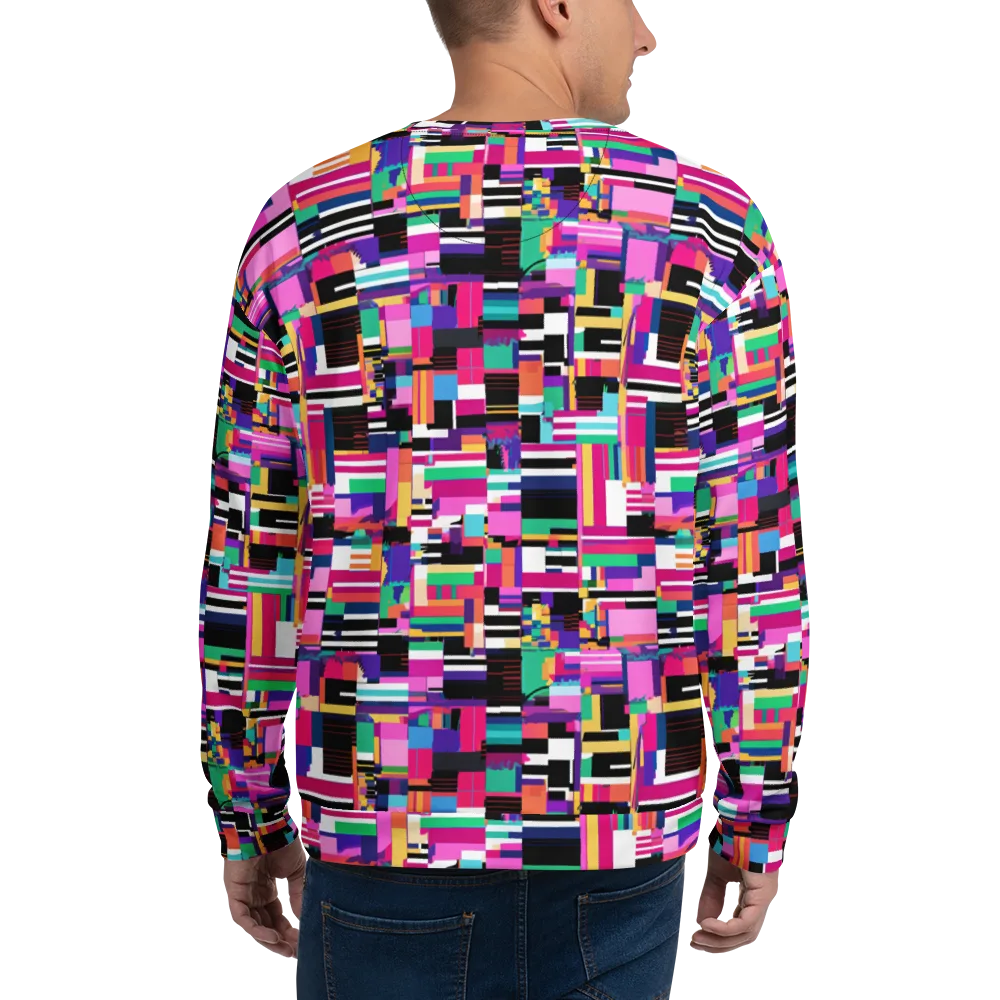 Neon Cityscape on Sweatshirt — Back